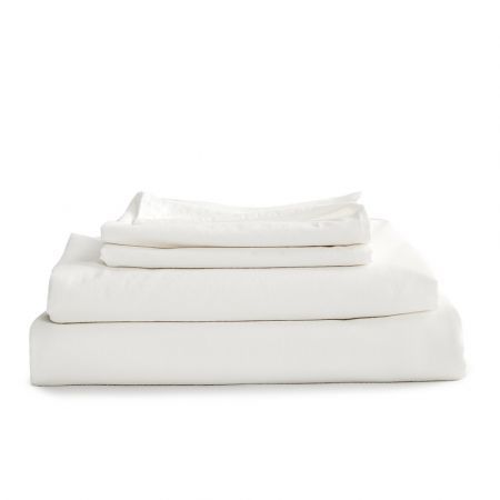 Cosy Club Washed Cotton Sheet Set White King