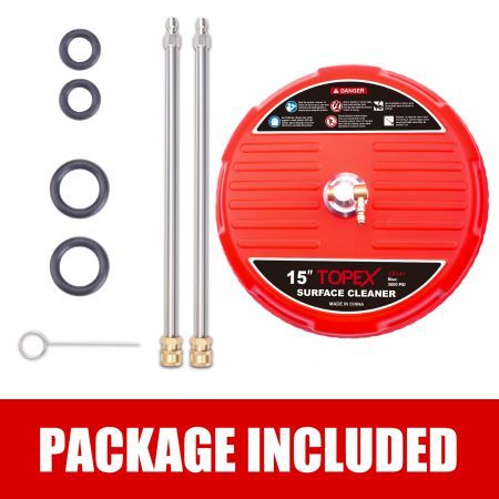 Topex 15 inches Surface Cleaner For Pressure Washer quick connector up to 3600 psi