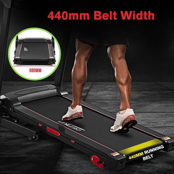 Genki 2.5HP Treadmill Foldable Running Walking Machine 3 Incline Shock Absorption Home Gym Equipment 