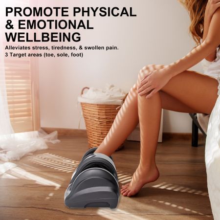 Foot Massager Electric Massagers Shiatsu Ankle Kneading Remote BLACK