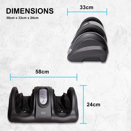 Foot Massager Electric Massagers Shiatsu Ankle Kneading Remote BLACK