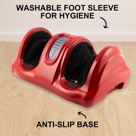 Foot Massager Electric Massagers Shiatsu Ankle Kneading Remote RED