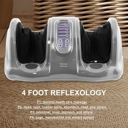 Foot Massager Electric Massagers Shiatsu Ankle Kneading Remote SILVER