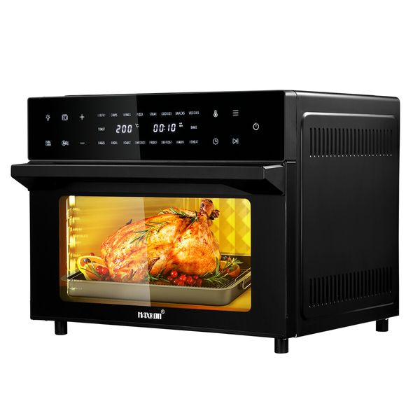 Maxkon Air Fryer Large Convection Oven Electric Digital Toaster Big Air Cooker Oil Free 1800W 30L Dual Cook Function Black