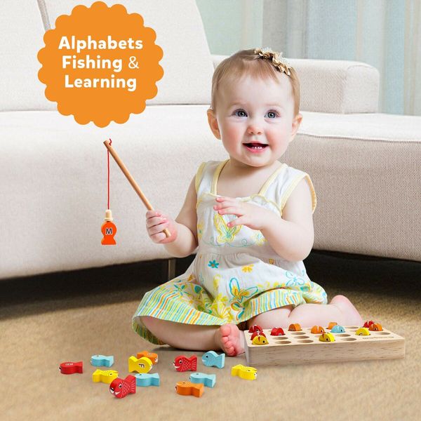 Wooden Alphabet Color Sorting Puzzle Montessori Letters Cognition Preschool Gift