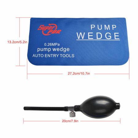 3x Pump Wedge Locksmith Tools Air Wedge Auto Entry Tools Blue Color Car Opening Tool Airbag
