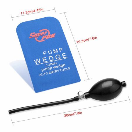 3x Pump Wedge Locksmith Tools Air Wedge Auto Entry Tools Blue Color Car Opening Tool Airbag