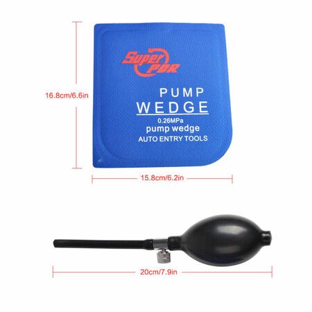3x Pump Wedge Locksmith Tools Air Wedge Auto Entry Tools Blue Color Car Opening Tool Airbag