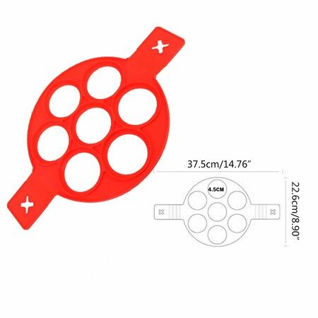 High Quality 7 hole round silicone breakfast fried egg pancake molds moulds rings omelette