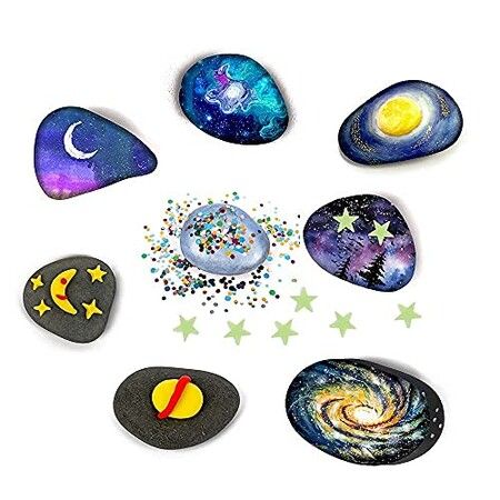 Galaxy Rock Painting Kit for Kids Arts and Crafts