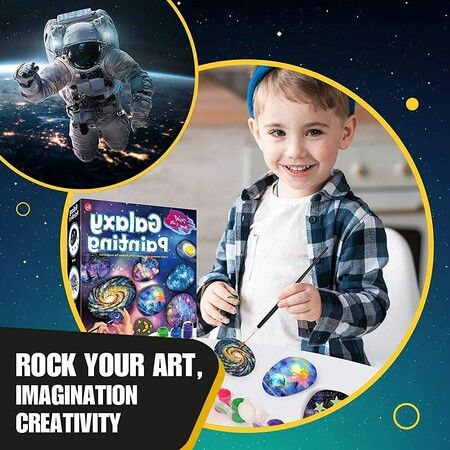 Galaxy Rock Painting Kit for Kids Arts and Crafts