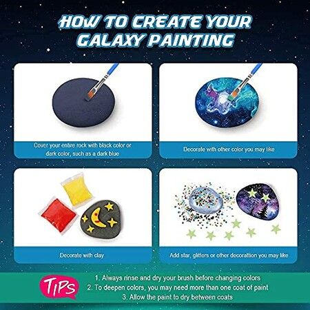 Galaxy Rock Painting Kit for Kids Arts and Crafts