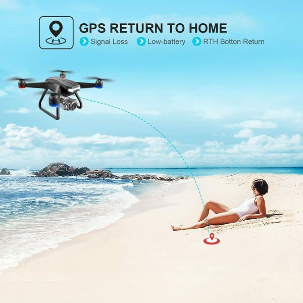 GPS Drone with 4K Camera for Adults, 5GHz RC FPV Quadcopter for Beginner Toys