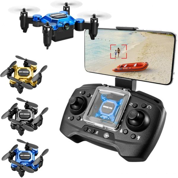 Drone with Camera for Adults 4K HD Video RC Quadcopter Helicopter for Children and Adults (Blue)