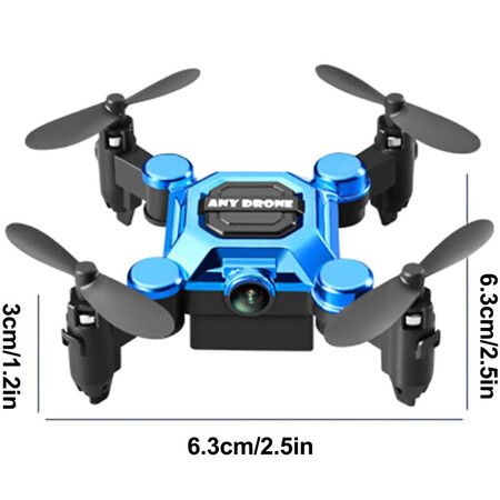 Drone with Camera for Adults 4K HD Video RC Quadcopter Helicopter for Children and Adults (Blue)