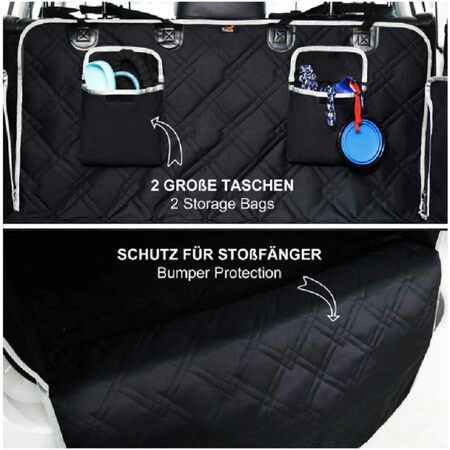 SUV Cargo Waterproof Pet Cargo Cover Washable Dog Trunk Cargo Protector 2 Pockets Dog Seat Cover Mat 103x185cm