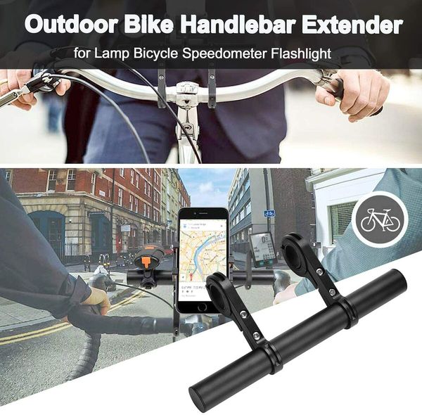 Bike Handlebar Extender for Holding Motorcycle E-Bike Lamp Speedometer GPS Phone Mount Holder