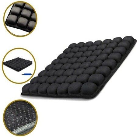 Comfortable Non-Slip Adjustable Inflatable Chair Cushion (Black)