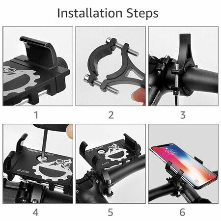 Bicycle Phone Holder Universal Sturdy Bike Motorcycle Handlebar Clip Stand Cell Phone Mount Bracket