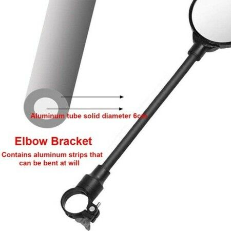 2 Pack Bike Mirrors with Seal, 360 Rotation, Adjustable, HD Wide Angle, Safe for Mountain and Road Bike