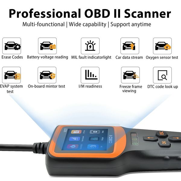 2022 Newest Scanner, Car Engine Code Reader Automotive Diagnostic Tool Scanner Monitor Auto Fault Code Scan Tool with Live Data