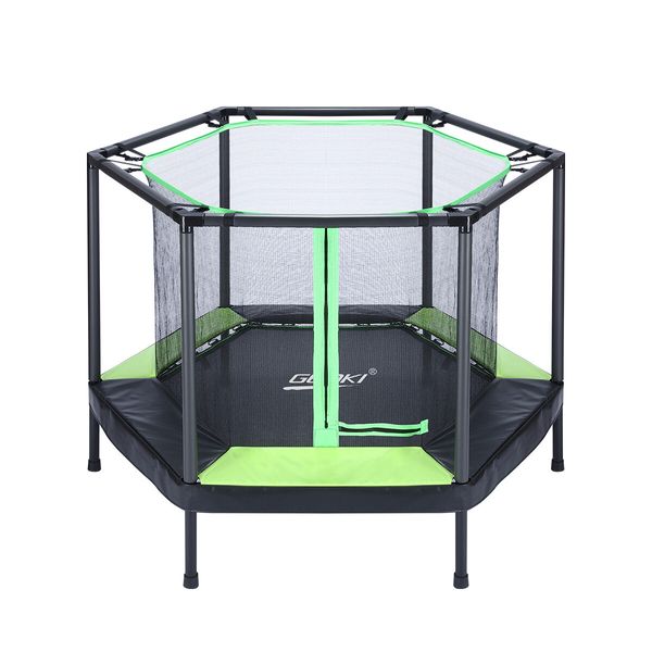 Genki Trampoline Rebounder Kid Rebounding Safety Net Indoor Outdoor Jumping Mat Handle