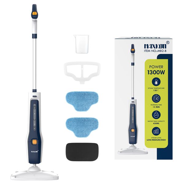 Maxkon Professional Steam Mop Cleaner Floor Cleaning Steamer 1300W with 3 Steam Levels