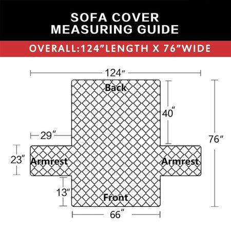 Reversible Sofa Cover with Elastic Straps; ideal for protecting furniture from pets, children, dogs, cats (66inch)