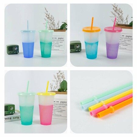 Creative water cup PP material temperature sensitive plastic color cup (5 colors)