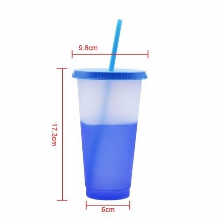 Creative water cup PP material temperature sensitive plastic color cup (5 colors)