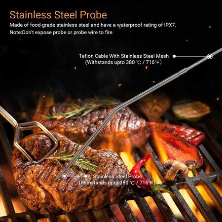 Meat Thermometers Lcd Digital Double Probe Remote Wireless Bbq Grill Kitchen Thermometer Home Cooking Tools With Timer Alarm