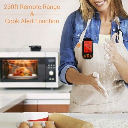 Meat Thermometers Lcd Digital Double Probe Remote Wireless Bbq Grill Kitchen Thermometer Home Cooking Tools With Timer Alarm