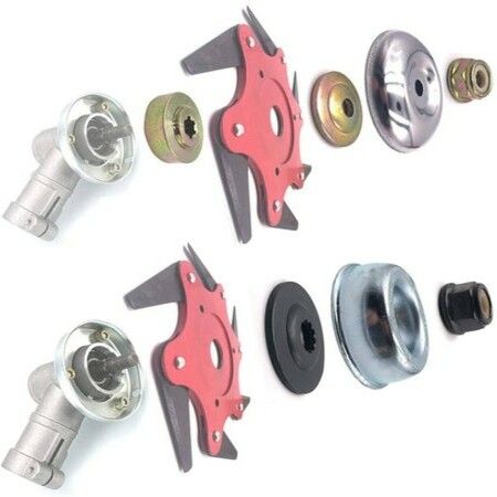 Steel Trimmer Head, Premium 6 Steel Razors Trimmer Head (Red)