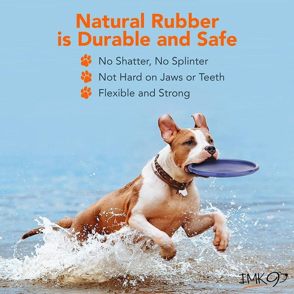 Dog Frisbee Toy - Soft Rubber Disc for Large Dogs - Frisbee for Aggressive Play - Tough and Durable for Pets