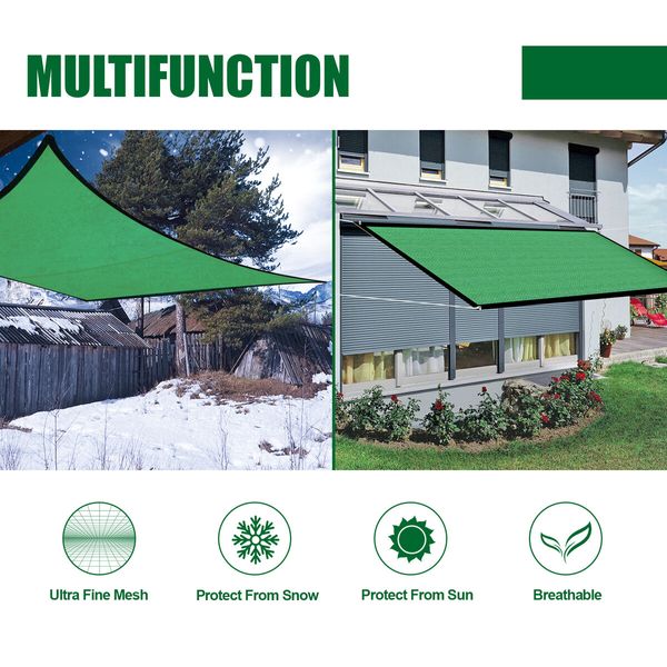 3X4m Anti-UV Green Sun Shading Net Outdoor Sunshade Net Garden Shelter Canopy Succulent Plant Gazebo Balcony Shade Netting Cloth