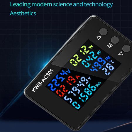 KWS-AC301 wattmeter ac power meter voltmeter 50-300v voltage 50-60hz power analyzers led ac electricity meter