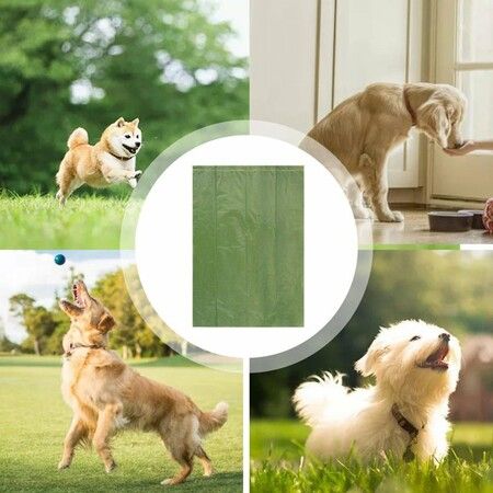 Biodegradable Poop Bags Dog Waste Disposal Bags? 15 Bag Each Roll Thick Pet Waste Bags (4 roll x Dog Poop Bag+1 pc x Bag Dispenser)