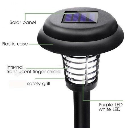 Solar Mosquito Killer Lamp Garden Lawn Light Solar Powered LED Light Garden Mosquito Outdoor Pest Bug Insect Repellents