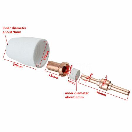 Air plasma cutting tips, 65 built-in cutters and consumables