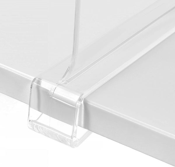 4 Pack Shelf Dividers Closet Shelves for Wood Shelves Cabinets Bedroom Organization and Storage, Clear Acrylic