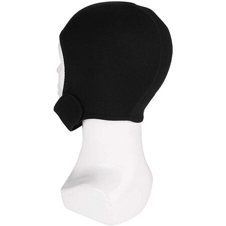 2mm Neoprene Adjustable Scuba Diving Surfing Swimming Sun UV Protection Hat for Women Men - Black