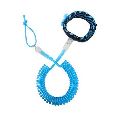 Surfboard Leash Surf Leash Leg Rope Straight 10 ft for All Types of Surfboards with Ankle Cuff, Safety Tether Sailing Cord for Paddleboard - Blue