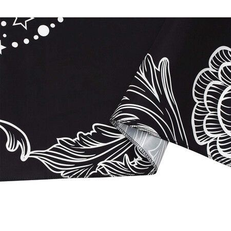 Sun and Moon Tapestry Star Tapestry Psychedelic Tapestry Black and White (130x150cm)