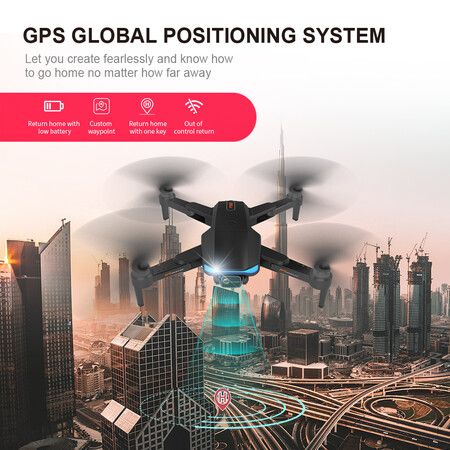 2022 Newest Folding 5G brushless GPS positioning drone HD 6K ESC 90 degree dual-lens cross-border remote control drone