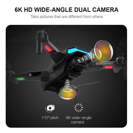 2022 Newest Folding 5G brushless GPS positioning drone HD 6K ESC 90 degree dual-lens cross-border remote control drone