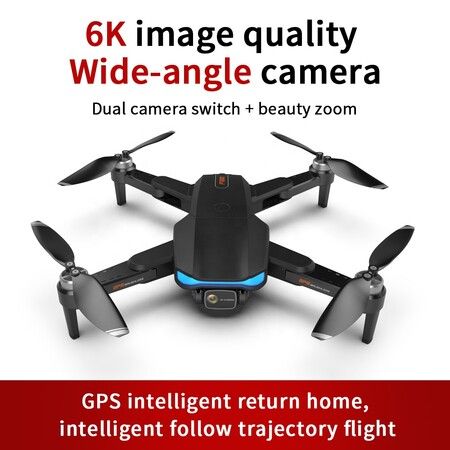 2022 Newest Folding 5G brushless GPS positioning drone HD 6K ESC 90 degree dual-lens cross-border remote control drone