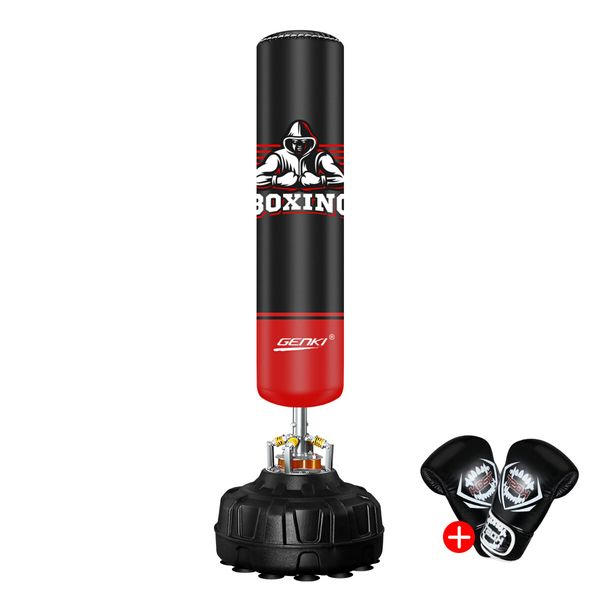 Genki 175CM Boxing Punching Bag Free Standing Heavy Kicking Stand with Two Gloves 