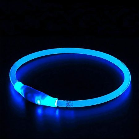 USB LED pet night collar for glowing dogs rechargeable glowing LED night safety rechargeable(70cm)