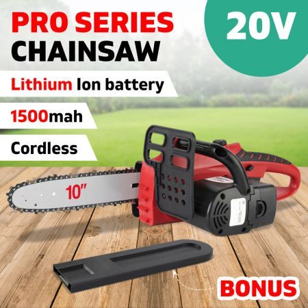 GIANTZ 20V Cordless Electric Chainsaw E-Start Bar 10" Lithium-Ion Chargeable