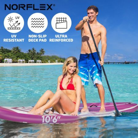 NORFLX Stand Up Paddle Board Inflatable SUP 10 feet 6 inches Surfboard | Paddleboard